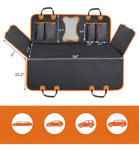 Fundas De Asiento Trasero Para Mascotas Protector De Asiento