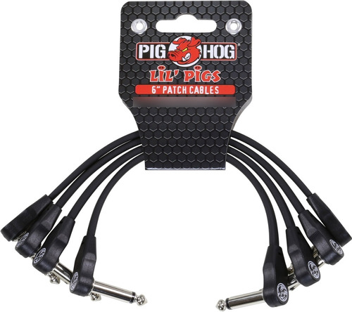 Pig Hog Lil' Pigs 6'' Pack De 4 Cables Interpedal De 15cm