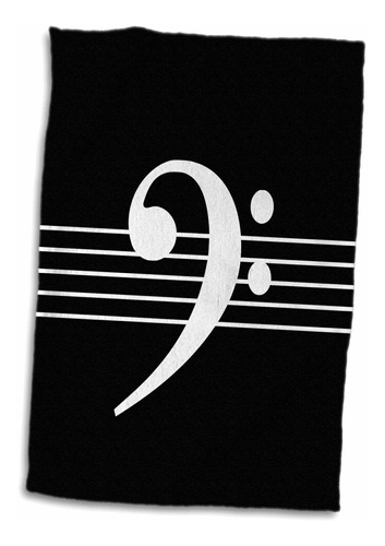 3d Rose Black Bass F-clef Staves Staff-music Músico Re...