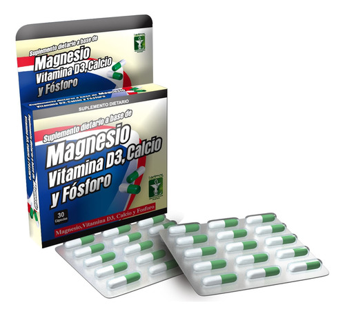Magnesio Vitamina D3 Calcio Fosforo Ledmar X 30 Capsulas