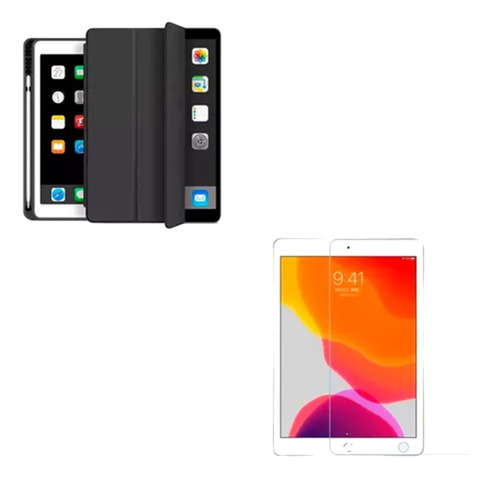 Funda Smart Case Para Poner Lápiz +vidrio Para iPad 7y8 10.2