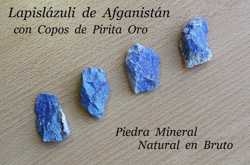 Lapislázuli De Afganistán Con Pirita Oro En Bruto - 4,0 Cms