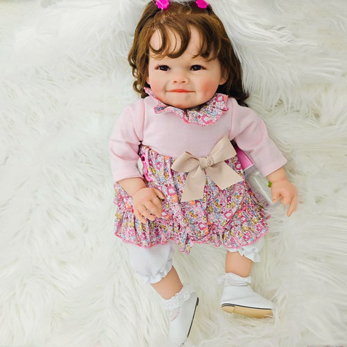 Bebé Reborn Original Cuerpo Algodón 60 Cm Loreyma Doll