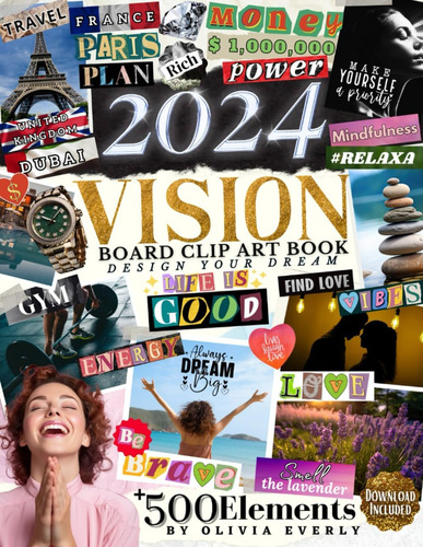 Libro: 2024 Vision Board Clip Art Book: An Extensive Collect