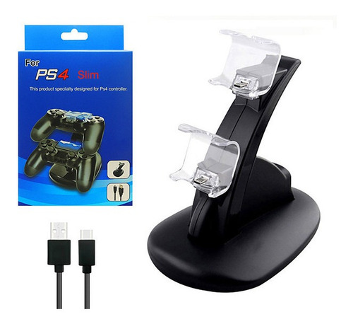 Base Soporte Cargador Led Para Controles Ps4 Hb-p4002b