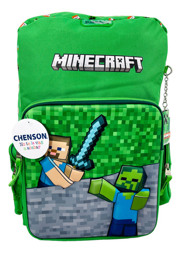 Mochila Minecraft Primaria 3 23 Creeper