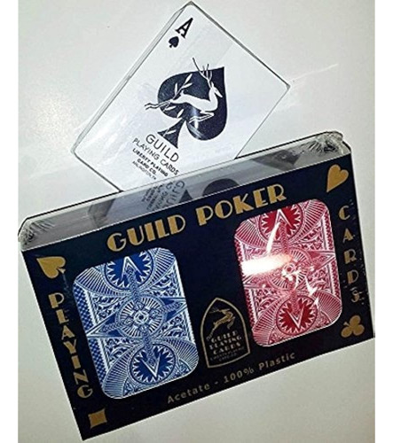Guild Arc Y Arrow Red & Blue Poker Standard Index Playing Ca