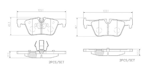 Imagen 3 de 6 de Balatas Brembo (t) Bmw 320i 13-17 Serie 4 16-18 118i 12-15
