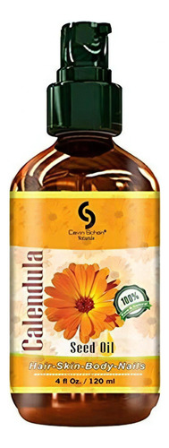  4 Fl Oz Aceite De Calendula 100% Puro - Para El Cuerpo, Un