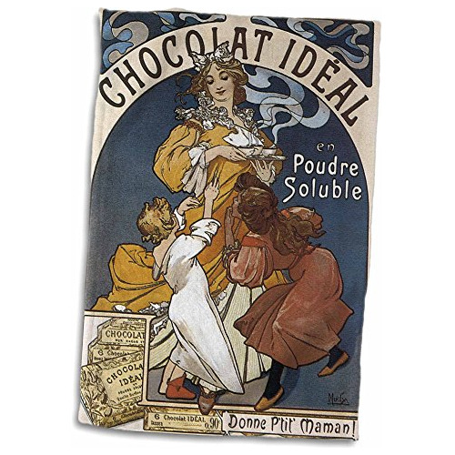 Toalla De Póster Publicitario De Chocolate Francés Ideal Vin