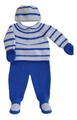 Conjunto Tejido Para Bebe Tejido Nanycrochet Principe