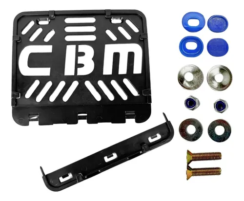 Suporte Protetor Placa Moto Mercosul Antifurto Cbm Plástico