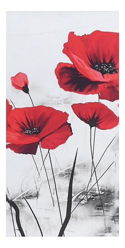 5 Unids/set Art Flor Rojo Lienzo Impresión Póster De Pared A