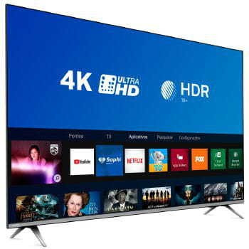 Imagem 2 de 7 de Smart Tv Led 50 Philips 50pug6654/78 4k Com Hdr, 2 Usb, 3