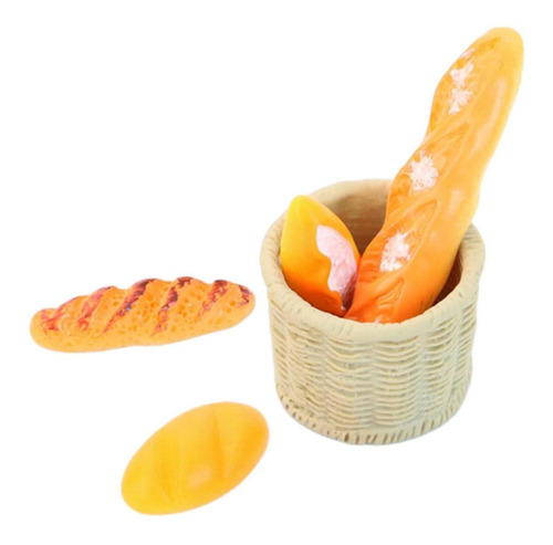 1:12 Baguette Set Accesorio De Comida Rápida En Miniatura