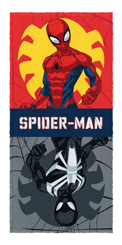 Toalha Spider-man Felpuda Banho Divertida Estampada 60x120cm