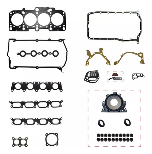 Jogo Juntas Completo Com Retentor Audi A3 Asp. 1.8 20v Aço
