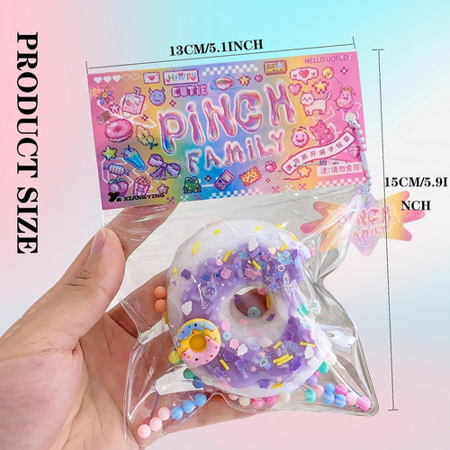 4 Piezas Squeeze Donuts Squishy Toy Para Aliviar El Estrés