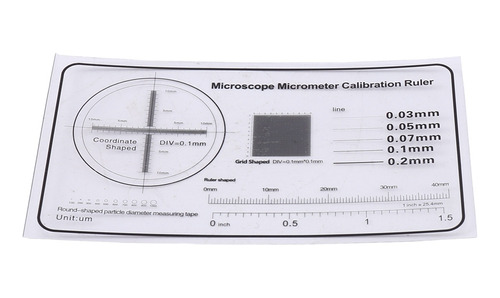 Regla De Corrección Con Microscopio, Micrómetro Óptico, Corr