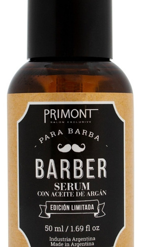 Primont Barber Serum Barba Aceite Argan Barberia X 50ml
