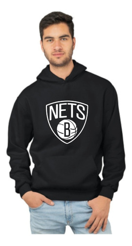 Polerón Estampado Brooklyn Nets, Nba, Romanosmodas