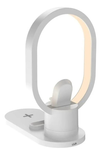 Base Carga Rápida Inalámbrica 4 En 1 Ios/android Lampara Led