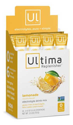 Ultima Replenisher Electrolito Rehidratante 1/20 Limonada