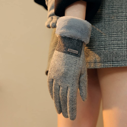 Guantes De Lana Cálidos De Invierno Para Mujer Guantes