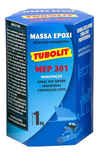 Massa Epoxi Tubolit Mep 301 1kg Reparo Subaquática