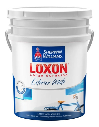 Sherwin Williams Loxon pintura latex mate exterior 20l