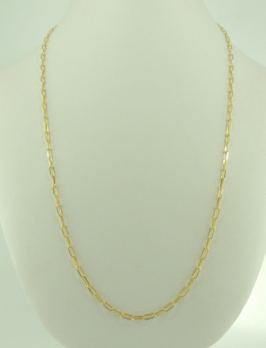 Corrente Masculina Alongada 70 Cm Ouro 18k 750 Colar Cordão
