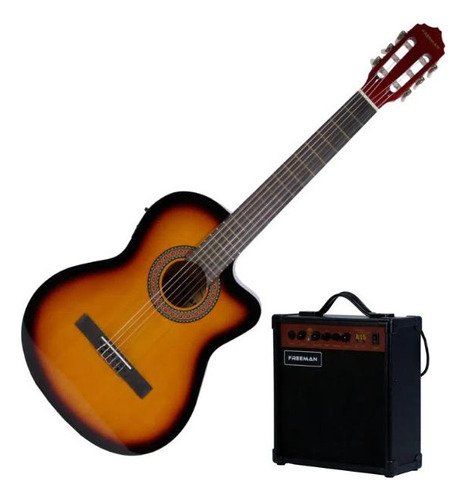 Guitarra Electroacústica Freeman Frcg44ceq Pack
