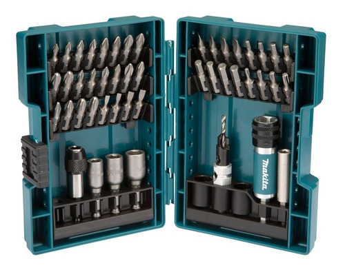 Juego De Puntas, Vasos Y Mandril Guia 47 Pzs. Makita D-73461