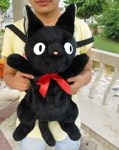 Bolsa De Muñeca De Felpa De Gato Negro Con Dibujos Animados