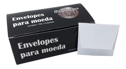 Envelope  P/ Guardar Armazenar Moedas 100 Un.150gr. (29187)