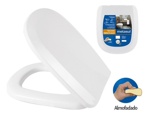 Assento Sanitário Almofadado Macio Perfecto Multi Metasul