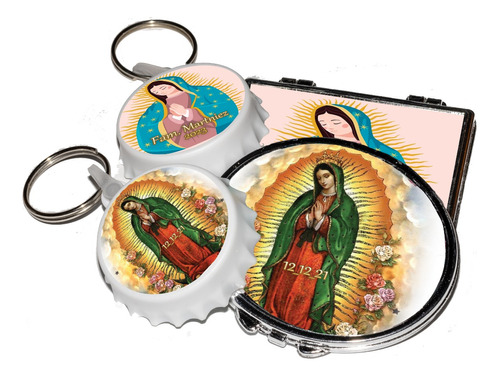 50 Espejos + 50 Llaveros Personalizados Virgen De Guadalupe