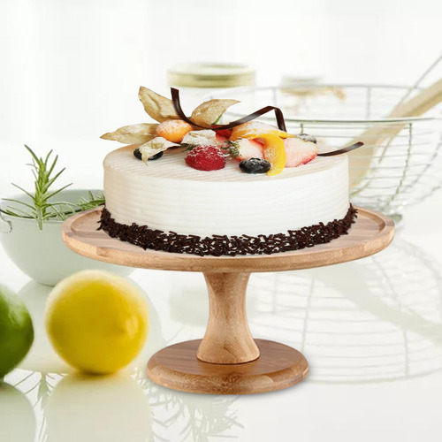 Soporte De Pastel Bandeja De Madera De Fiesta Redonda