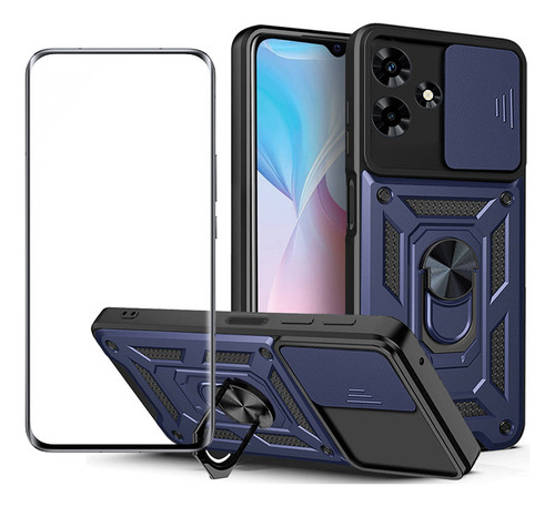Funda For Infinix Hot 30 30i Protección Tener Vidrio Membra