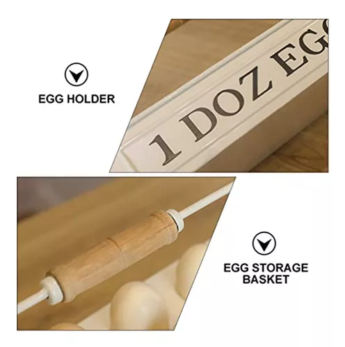 Wooden Egg Holder Countertop Egg Storage Trays Hold Fresh Egg Stackable  Deviled Egg Tray Organizer Rustic Egg Rack Container for Kitchen Counter