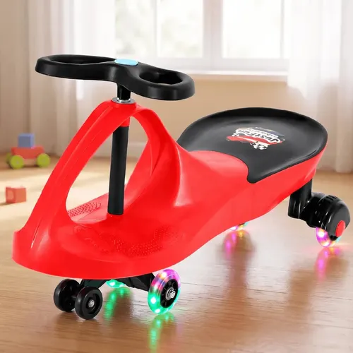 Carrinho Rolimã Car Drift Infantil Volante Gira 360° Triciclo Com Roda Led Colorido Cor Vermelho Justfun Brinquedos