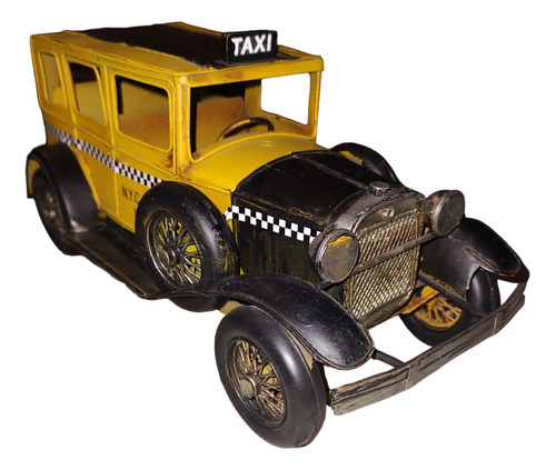 Escultura Metalica Taxi Nyc 34x14x16 Cm