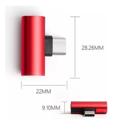 Adaptador Conversor Tipo C De Audio Y Carga