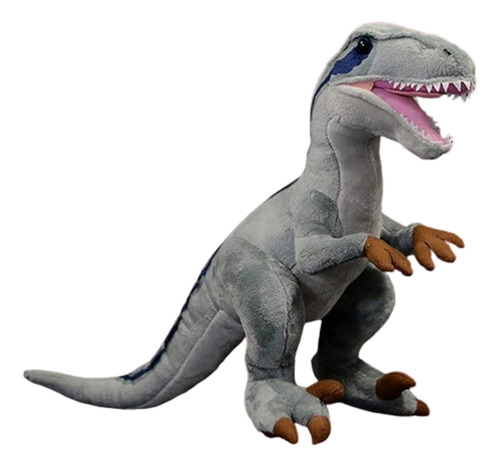 Juguete De Peluche De Dinosaurio Velociraptor, Gris, 17 PuLG