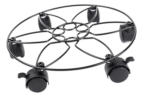 Caddio De Planta Rolling Stand With Wheels Red Round Iron