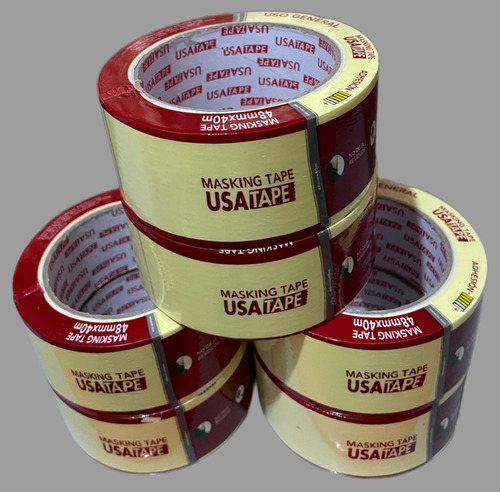 Pack 6 Cinta De Enmascarar Masking Tape 48 Mm X 40 Metros 