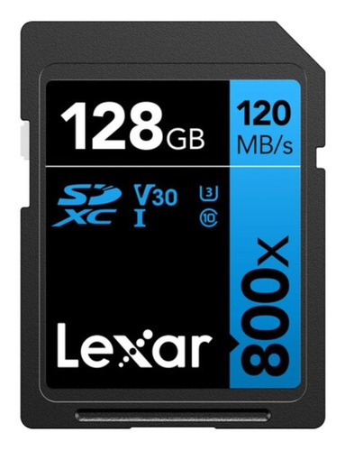 Memoria Sd Lexar 800x 128gb High-performance Sdxc 120mb/s