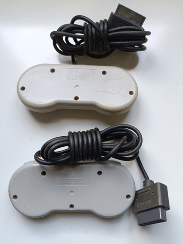 Par De Controles Nintendo Snes - Original Com Defeito Cinza (Usado)