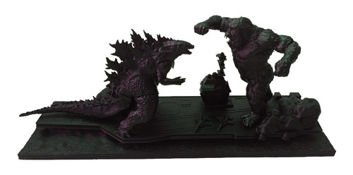Imagen 1 de 10 de Godzilla Vs King Kong En Portaviones Figura Película 31 Cm