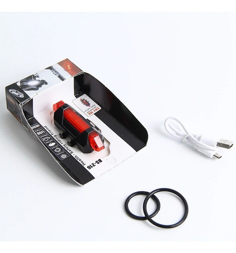 Luz Trasera Para Bicicleta Recargable Por Usb, Led